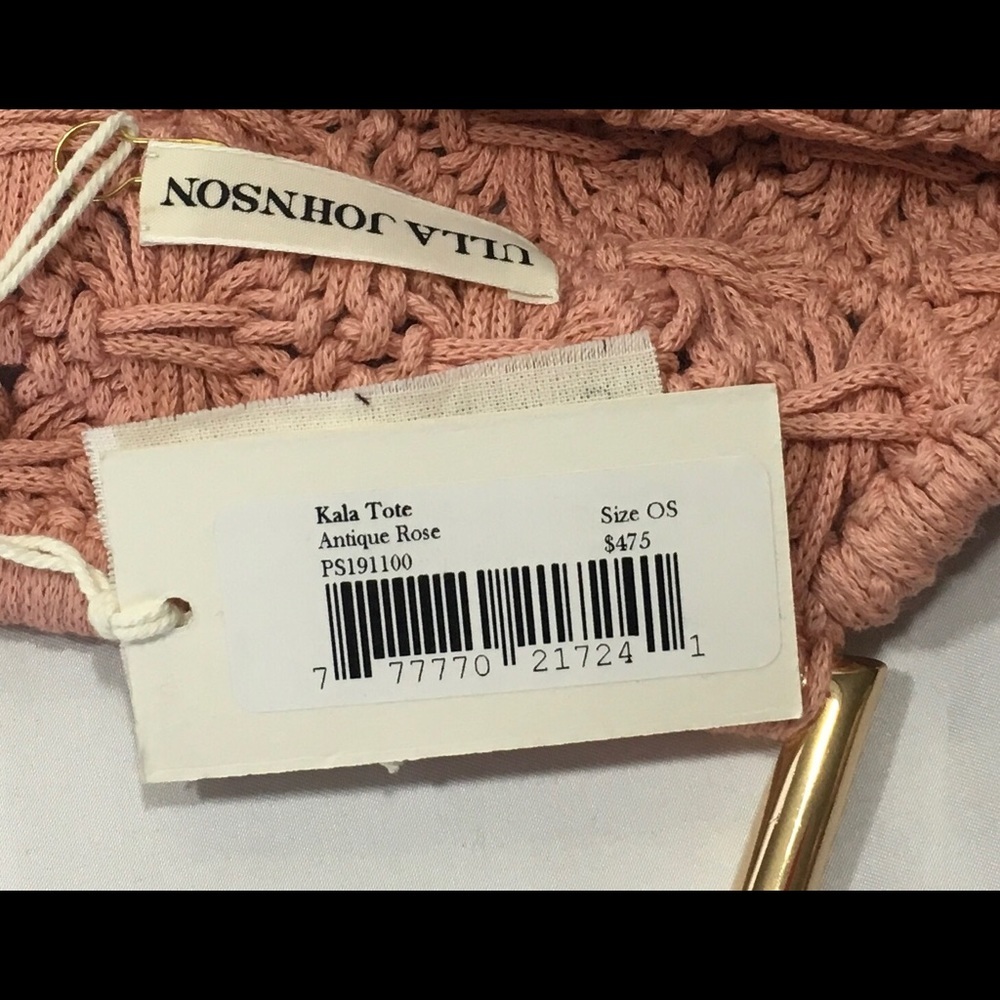 ULLA JOHNSON WOMAN   LIA CROCHETED  COTTON TOTE - Picture 6 of 7